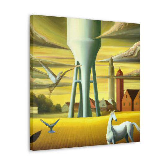 "Tower Over Waterscape" - Canvas