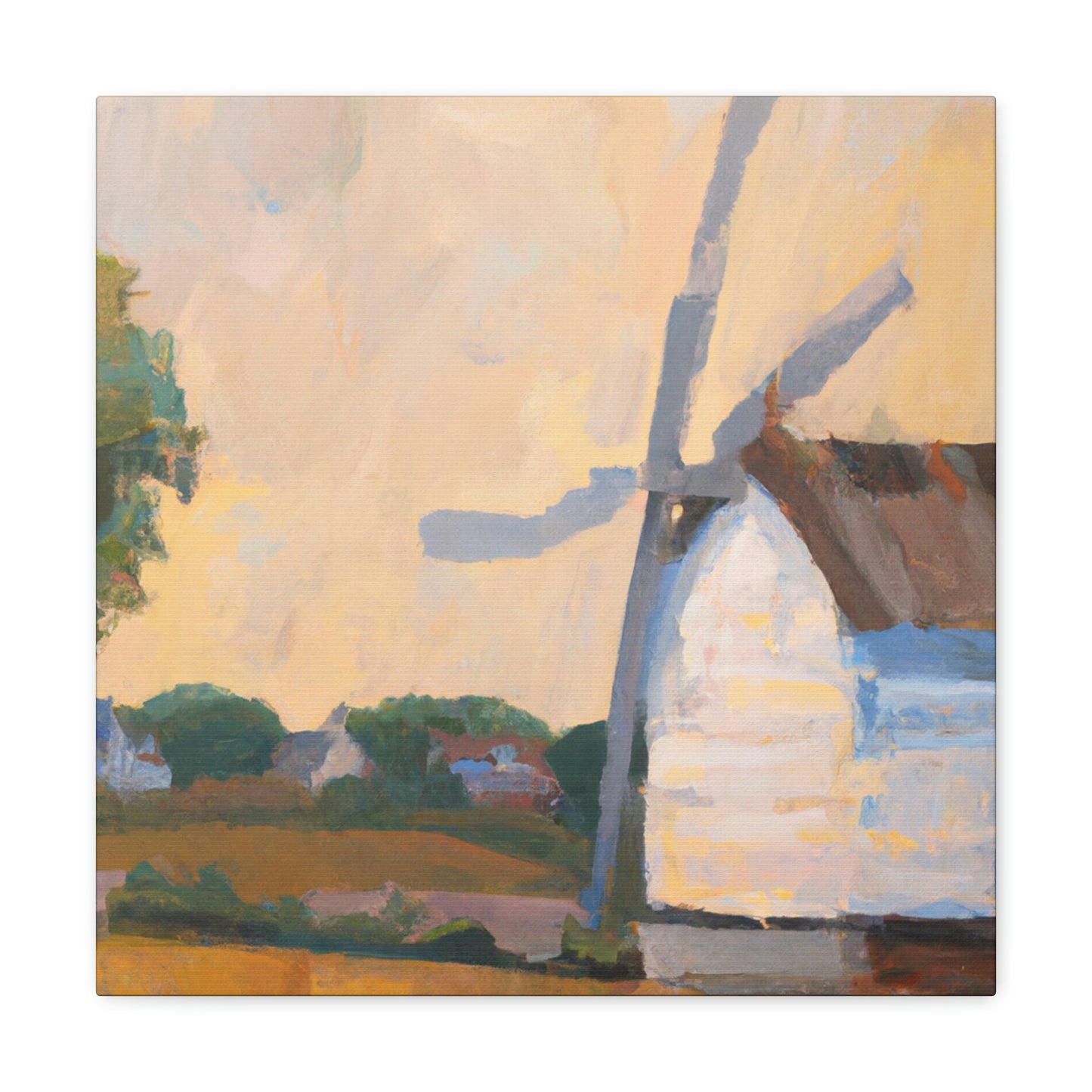 Windmill in the Mist - Canvas