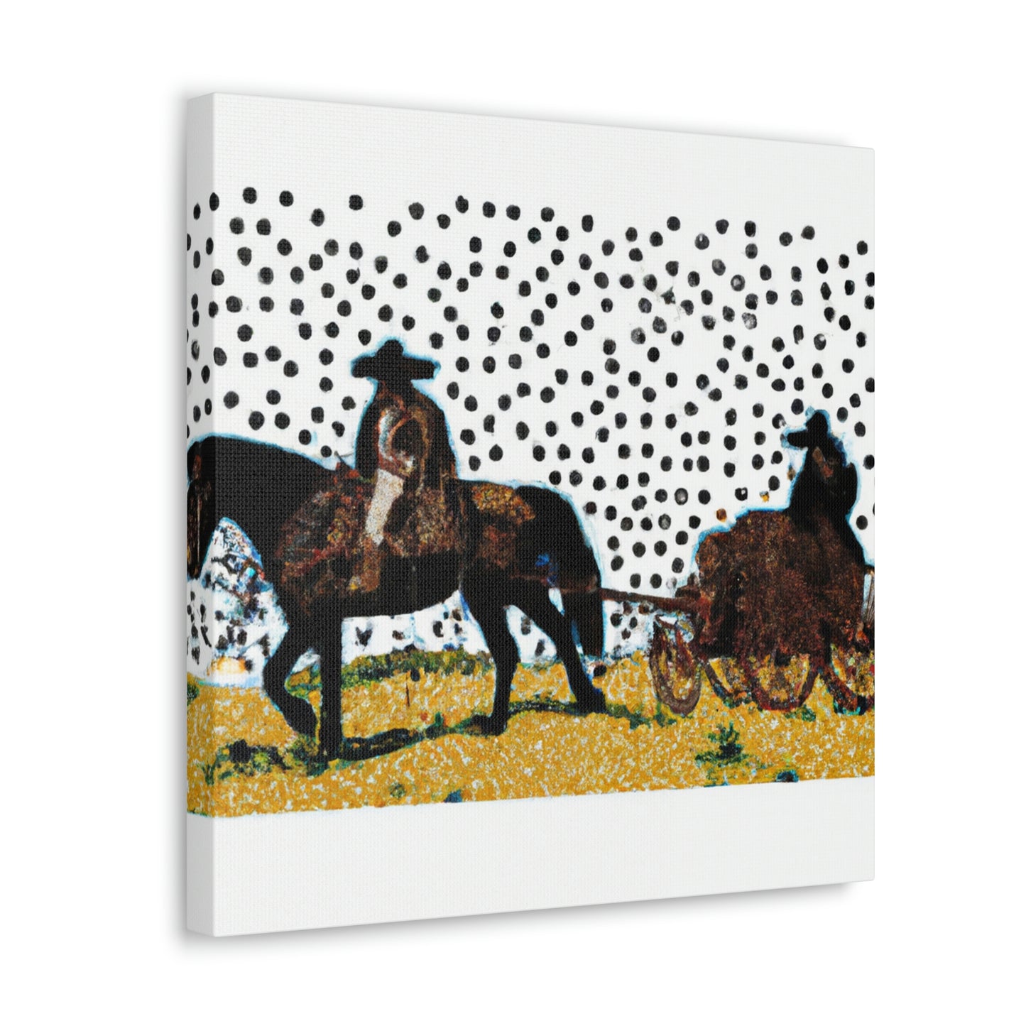 Stagecoach in Pointillism - Canvas