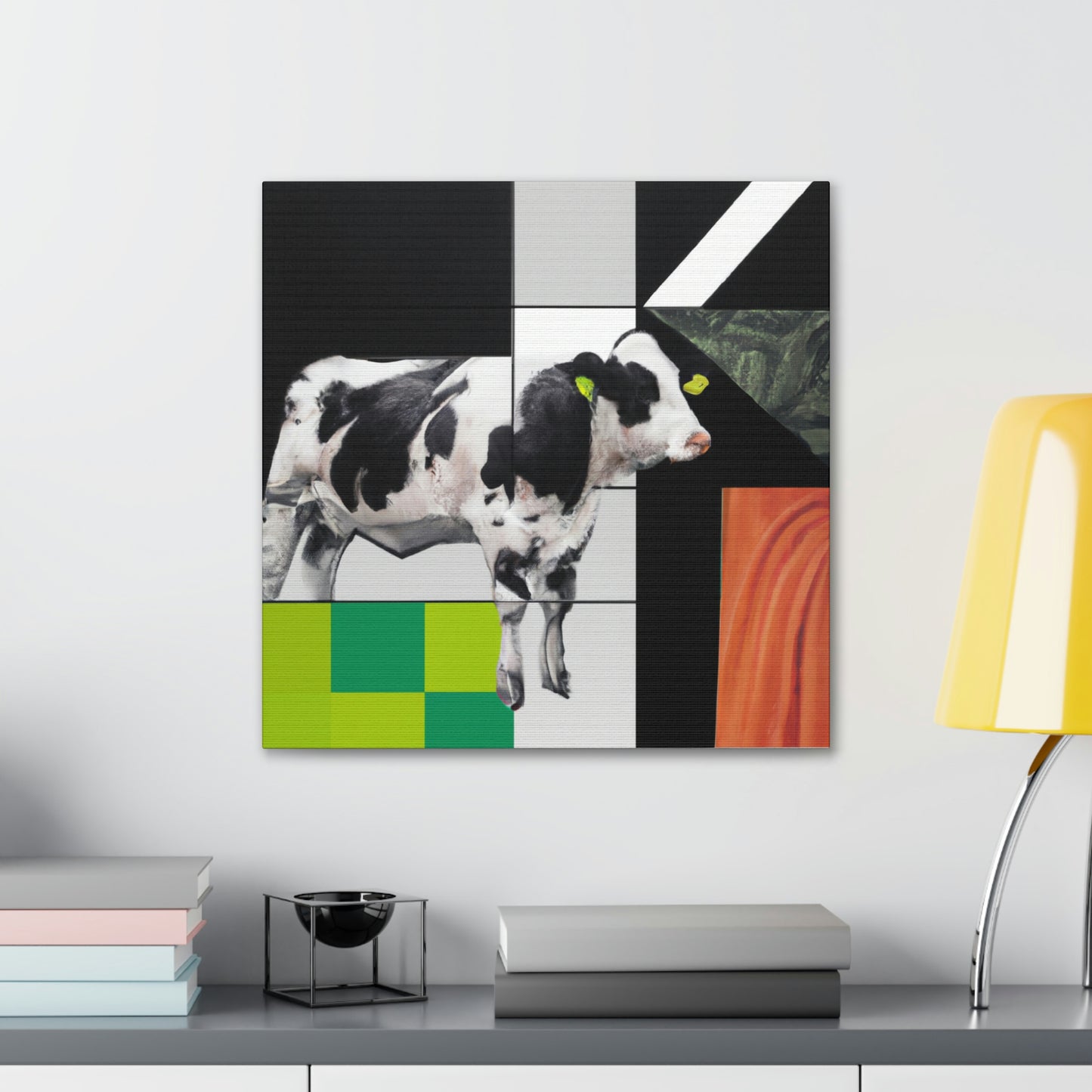 Cow's Lifelike Lament - Canvas