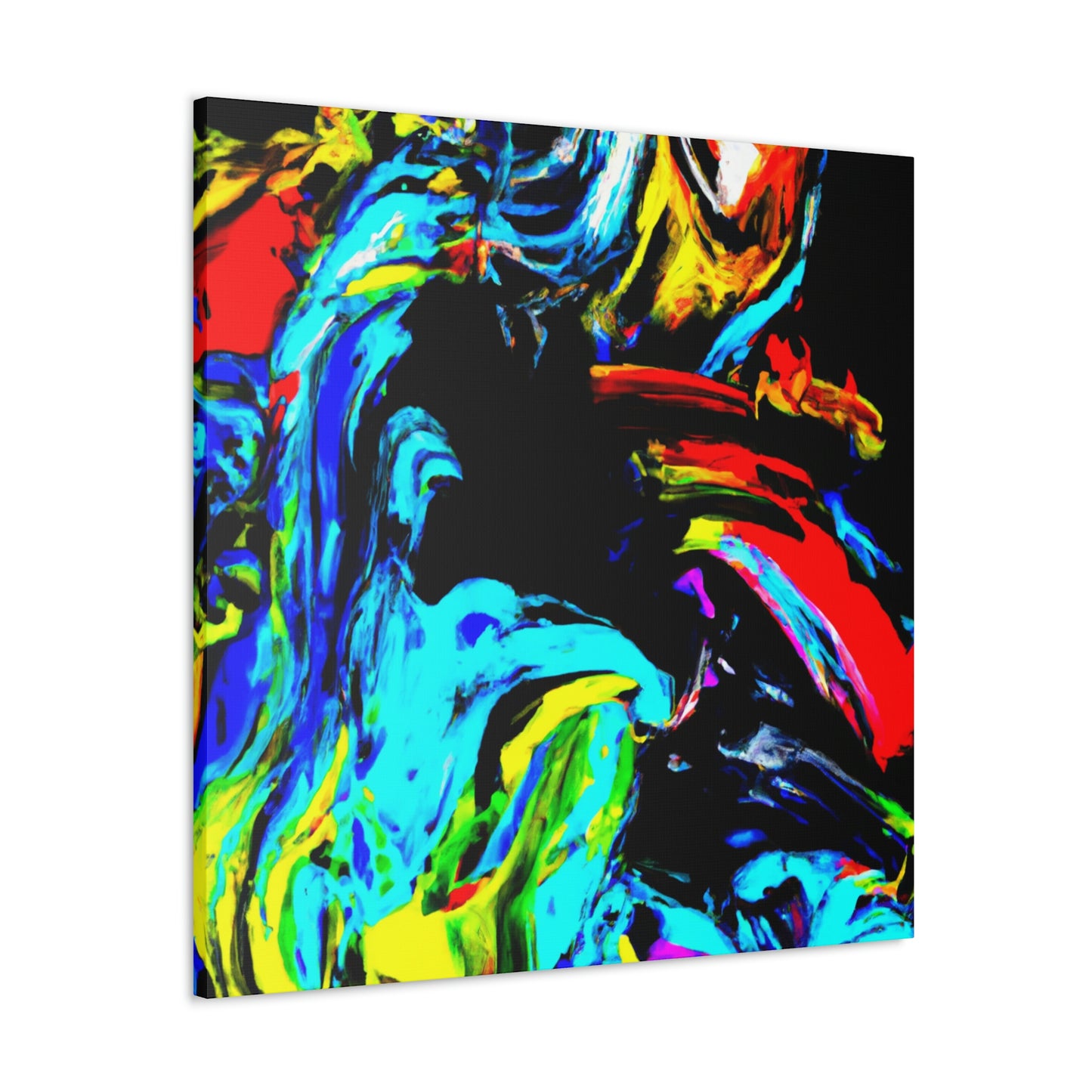 "Vibrant Brushstrokes Dance" - Canvas