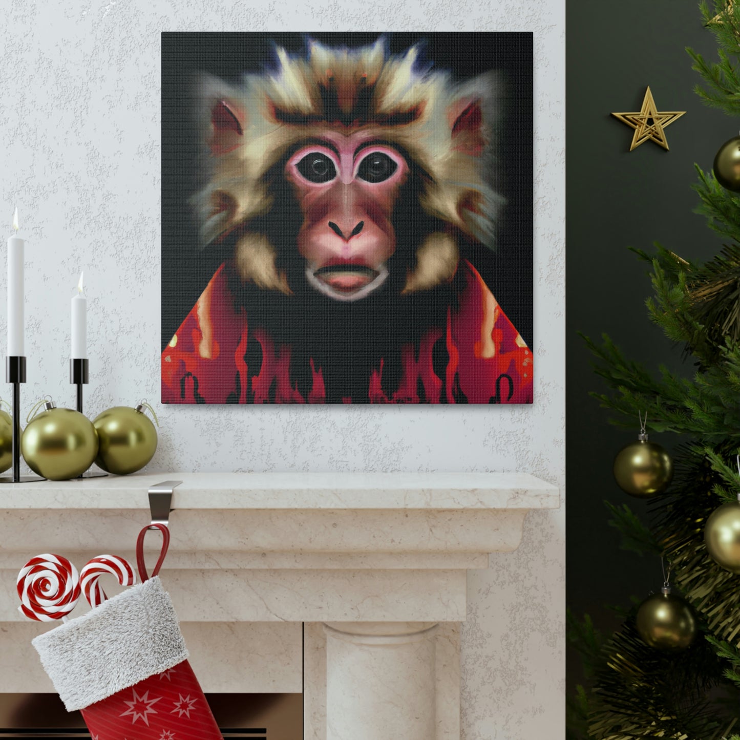 Monkey in Deco style - Canvas