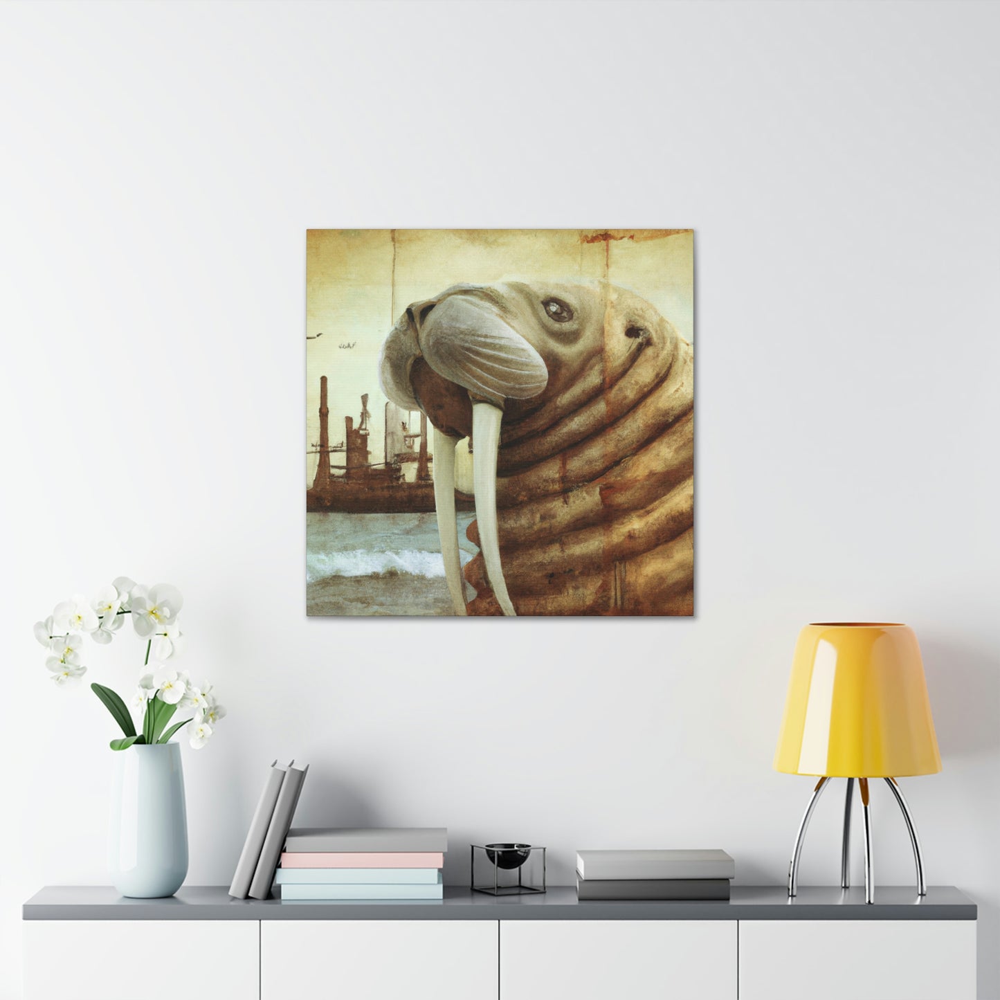 Walrus of Steampunk Era - Canvas