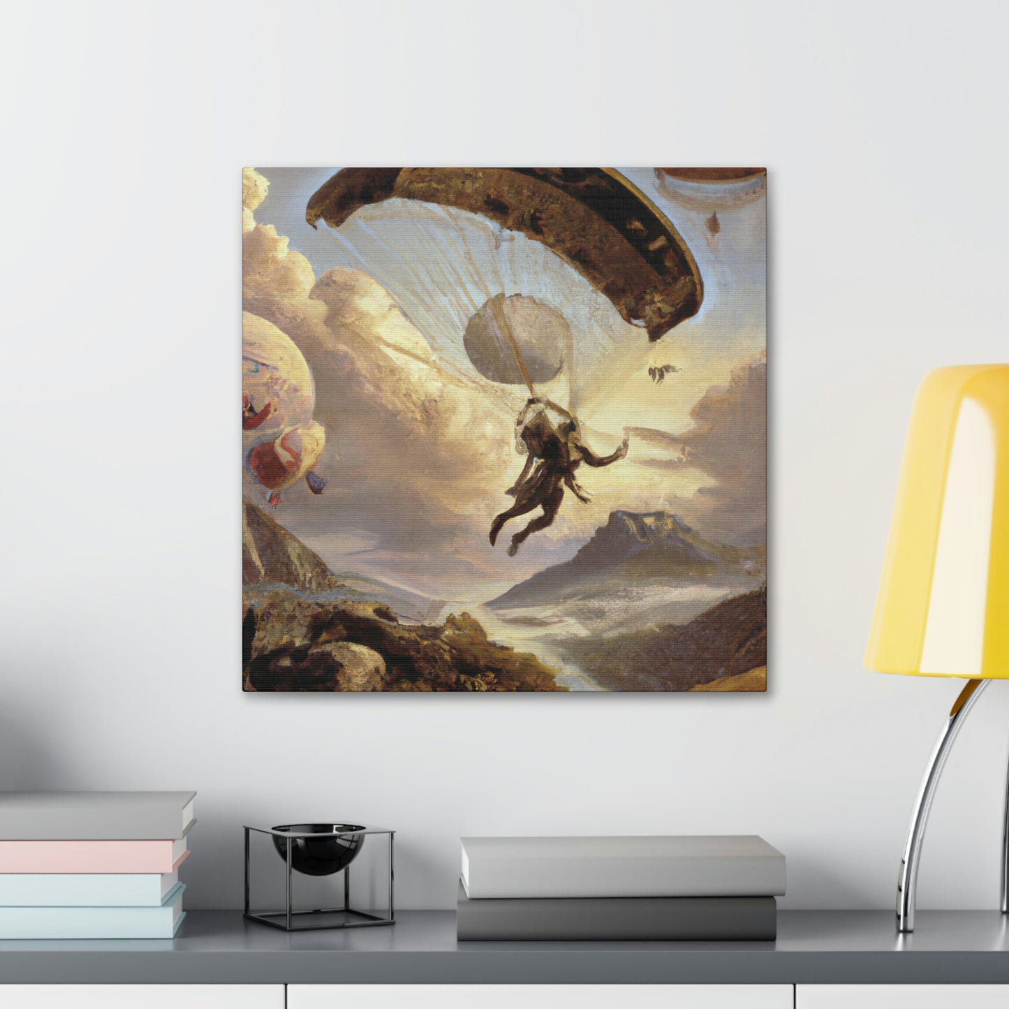 "Paratrooper's Heavenly Descent" - Canvas