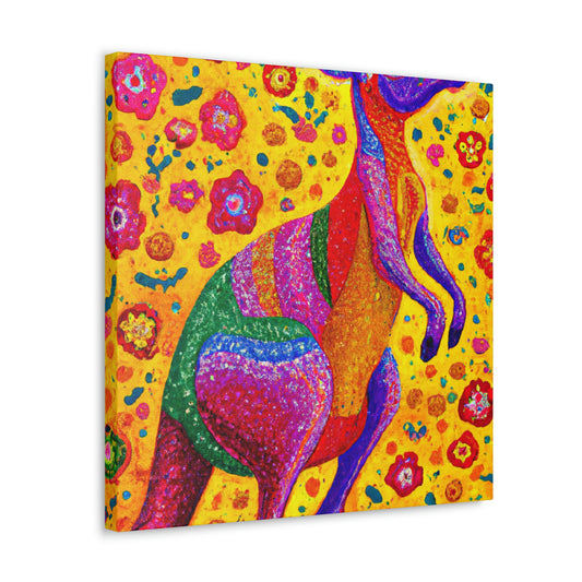 Kangaroo Pointillism Dream - Canvas