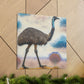 "Emu in Pointillism" - Canvas