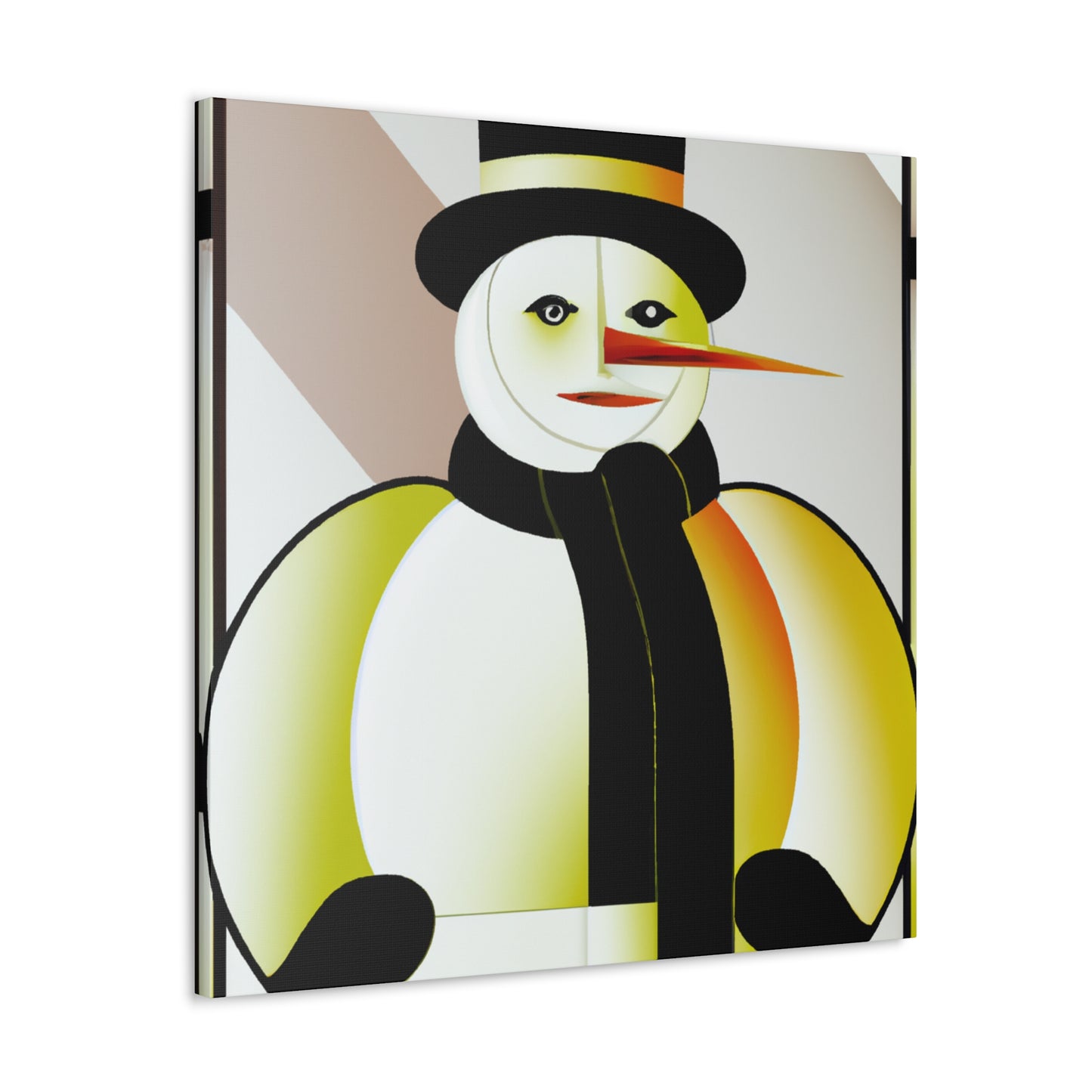 "Frosty Snowman Deco" - Canvas