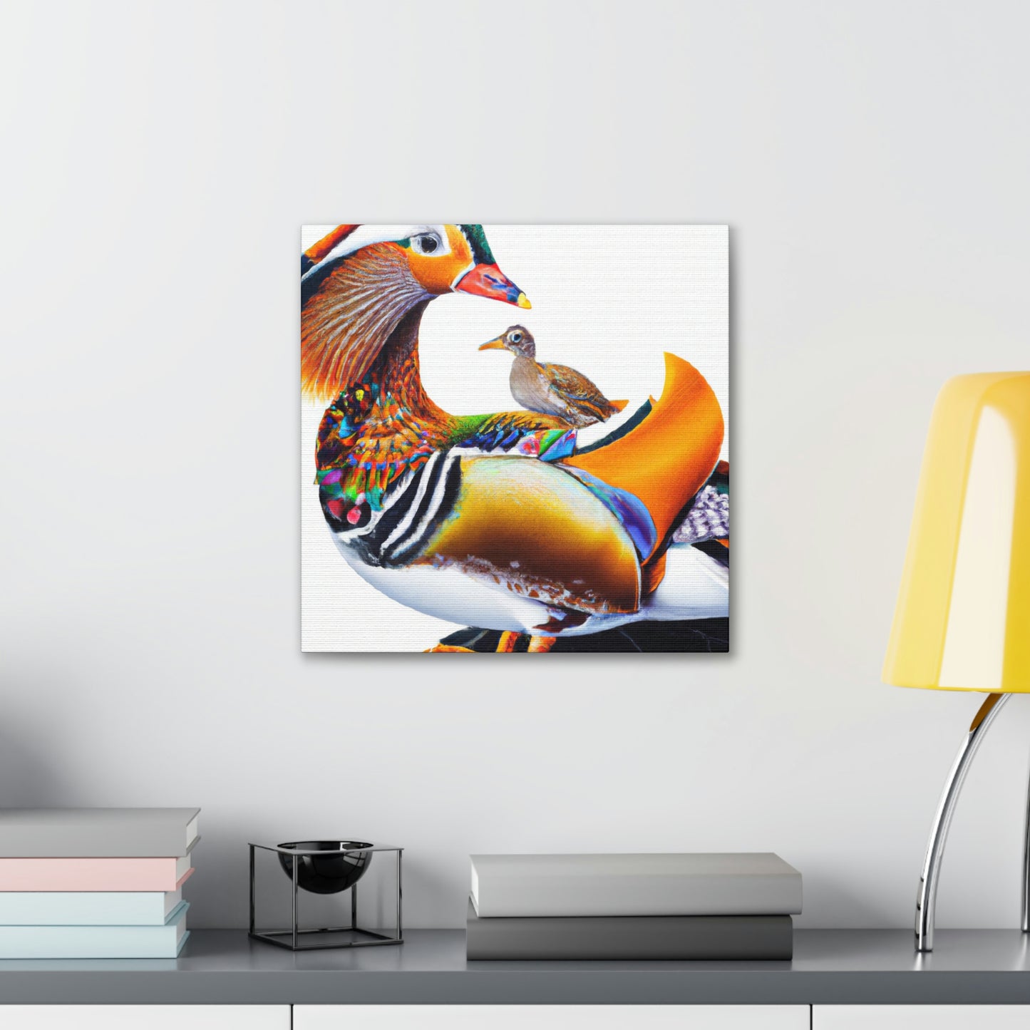 "Mandarin Ducks in Flight" - Canvas