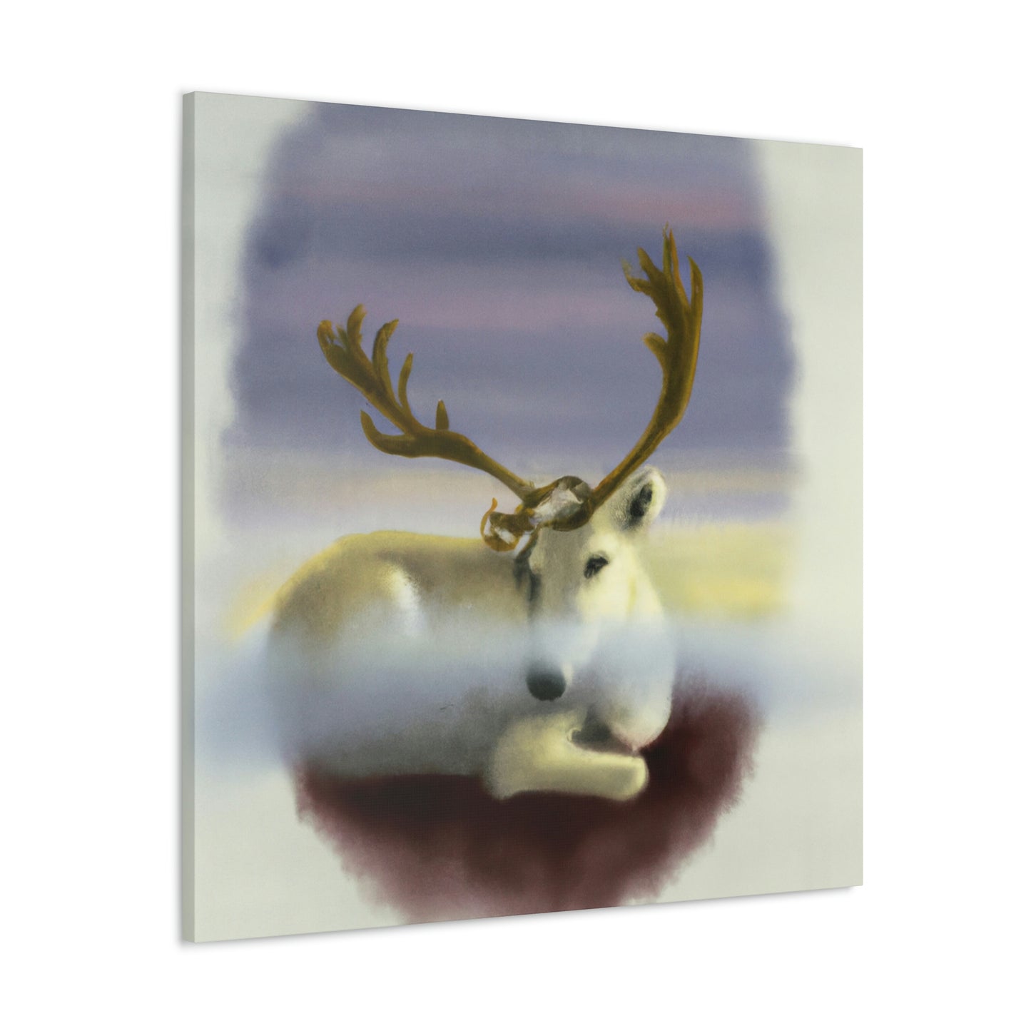 Reindeers in Snowscape - Canvas