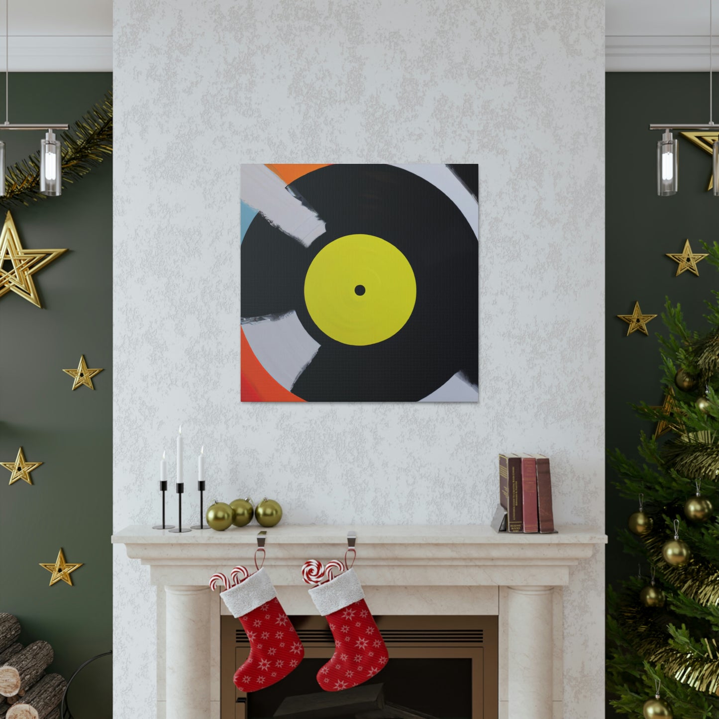 Vinyl Record Elegance - Canvas