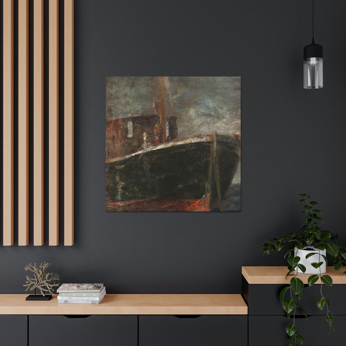 Sailing at Moonlight Beach - Canvas