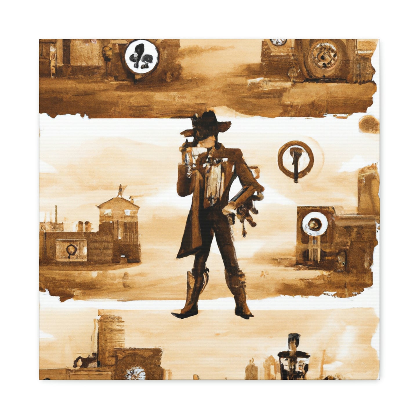 "Steam Town Wild West" - Canvas