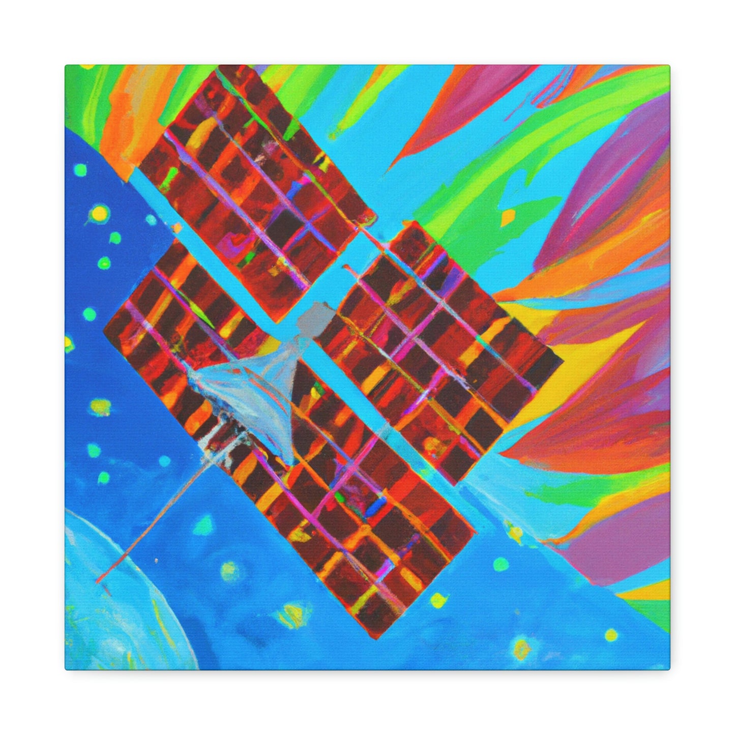 Satellite in Space Time - Canvas