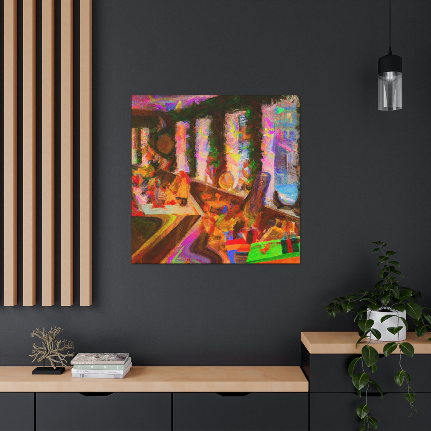 Santa's Workshop Dreaming - Canvas