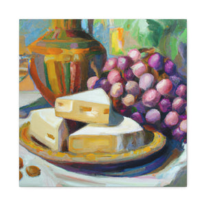 "Cheese and Grapes Feast" - Canvas