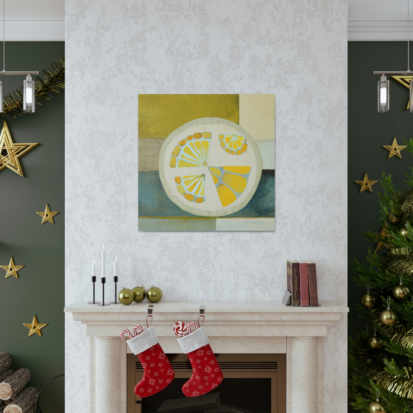 Lemons in Art Deco - Canvas