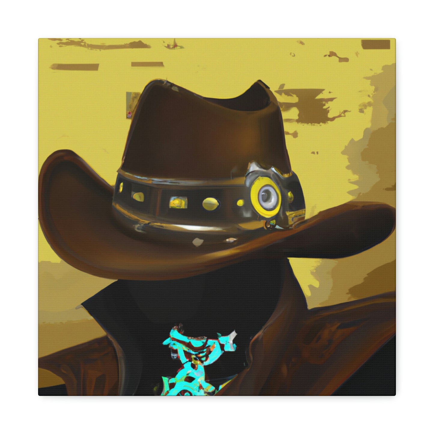 Cowboy in Steampunk Gear - Canvas