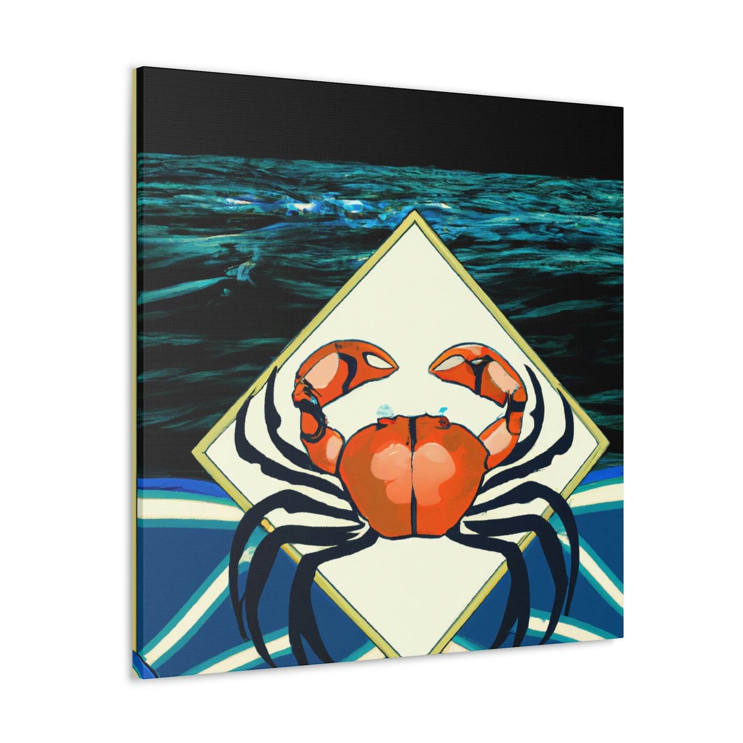 "Crab's Deco Dance" - Canvas