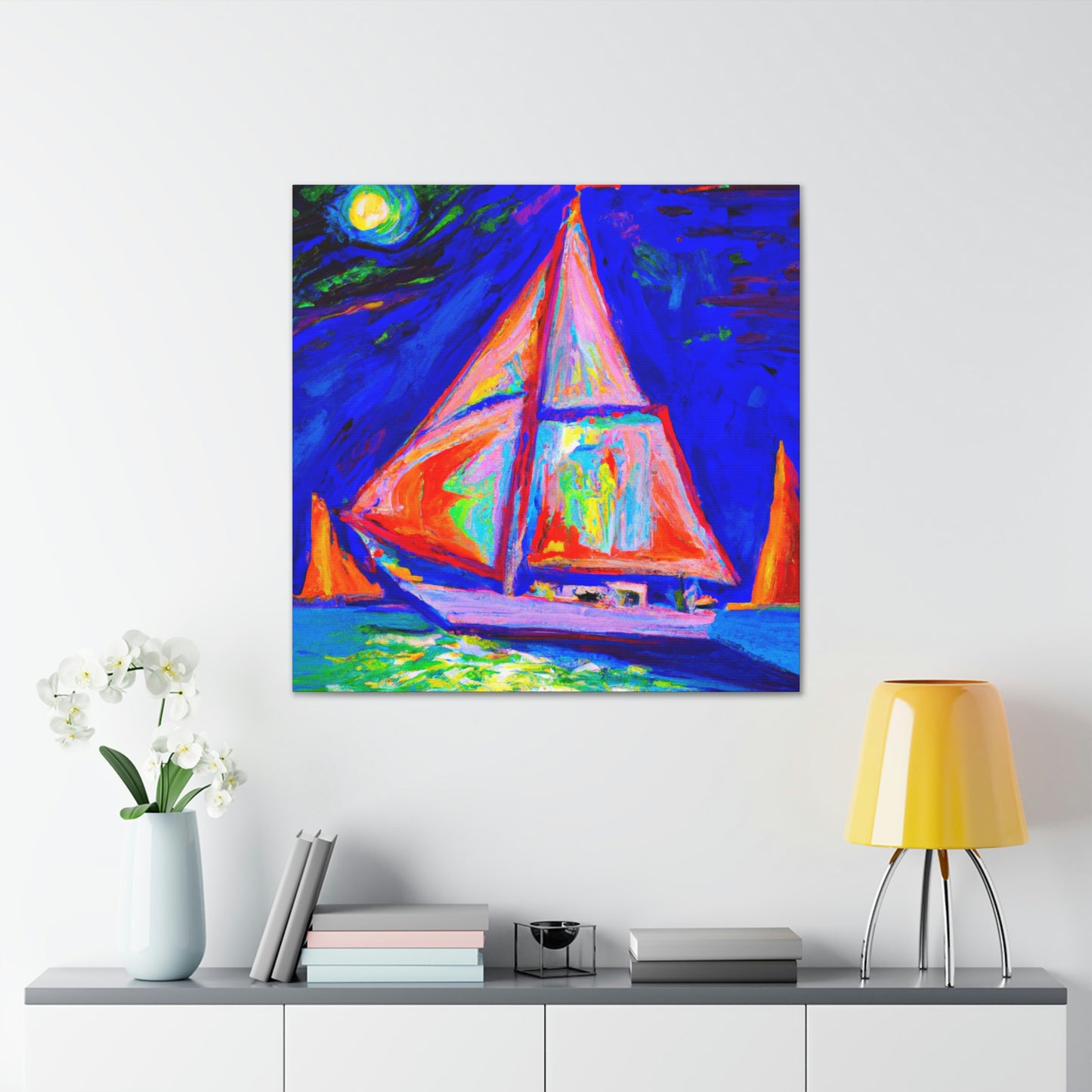 "Yacht in Expressionism" - Canvas