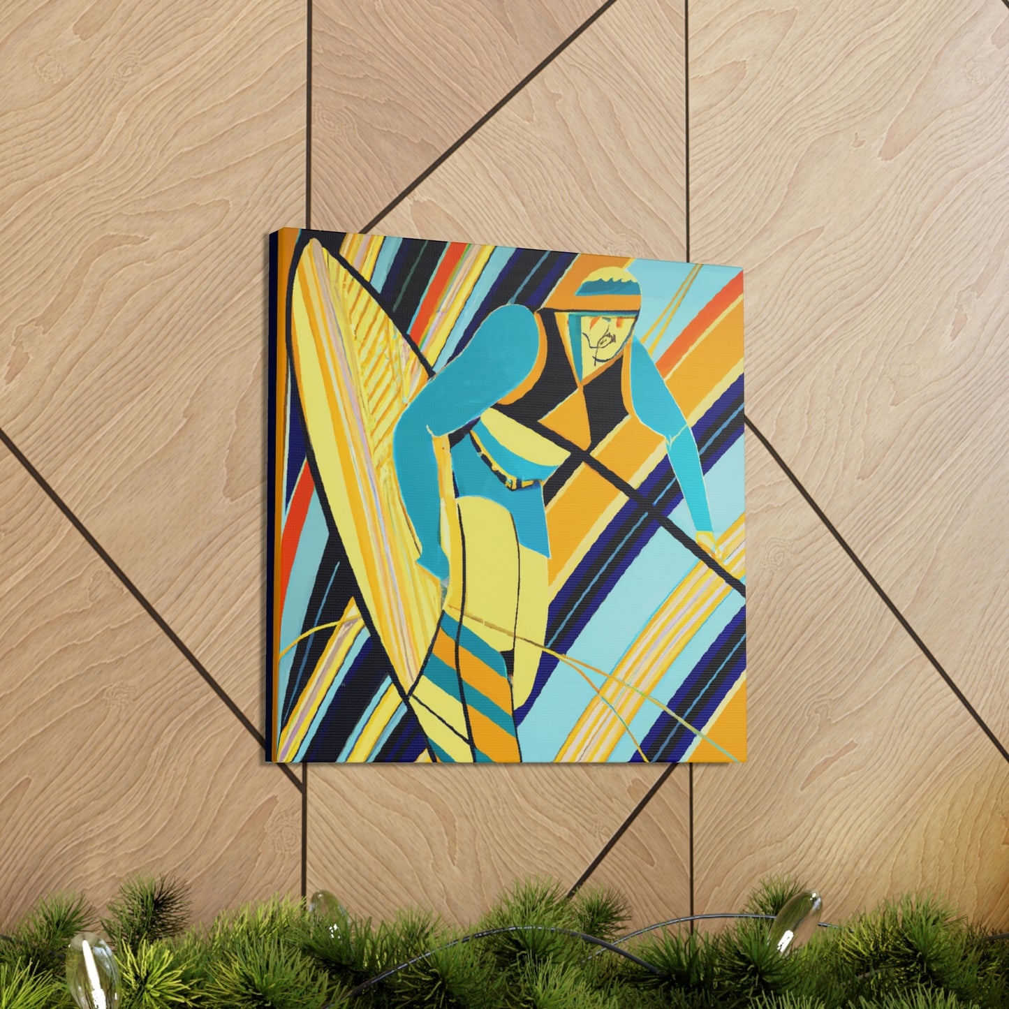 "Surfing Deco Dream" - Canvas