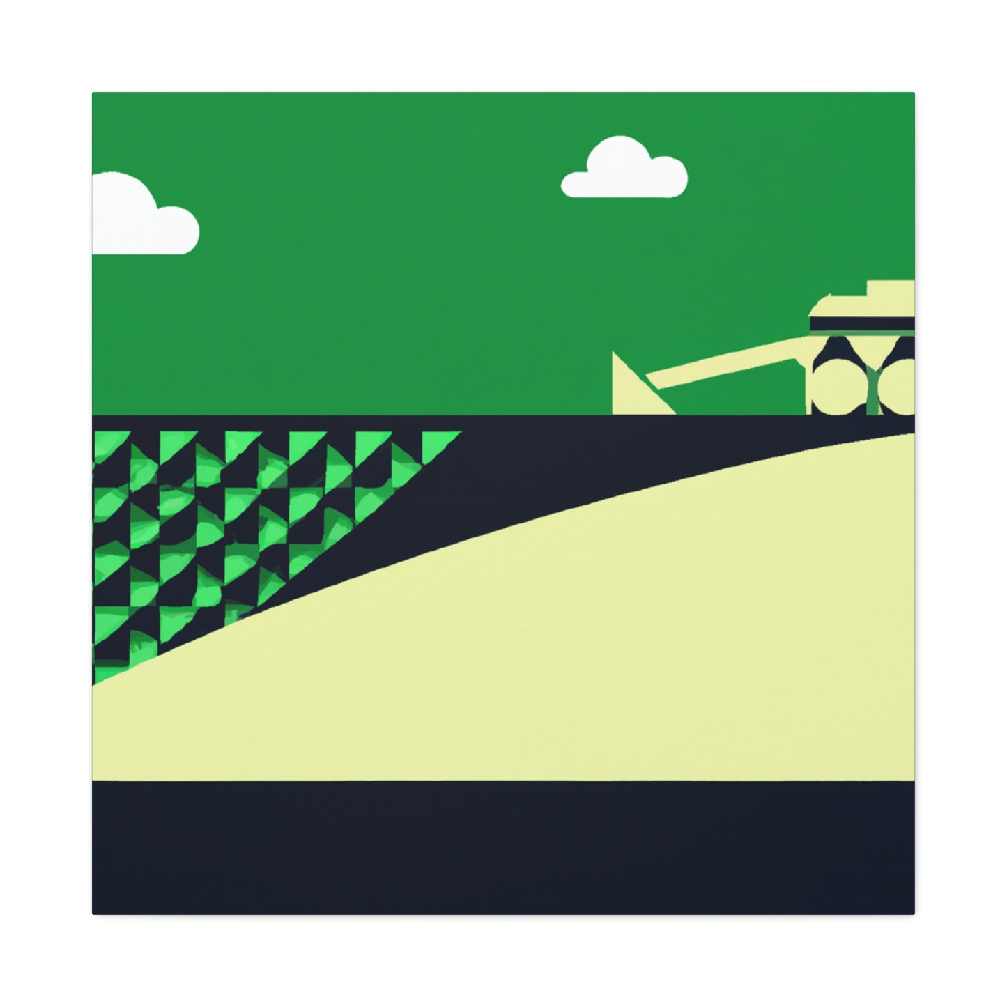 "Combine Harvester Minimalism" - Canvas