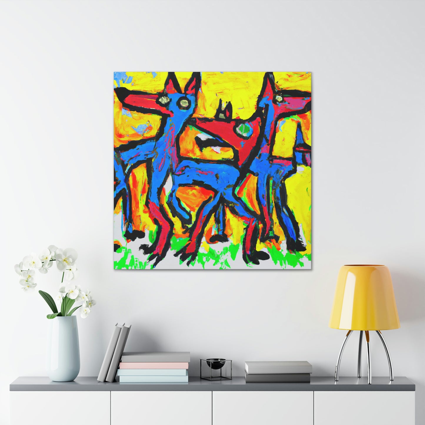 Coyotes in Expressionism - Canvas