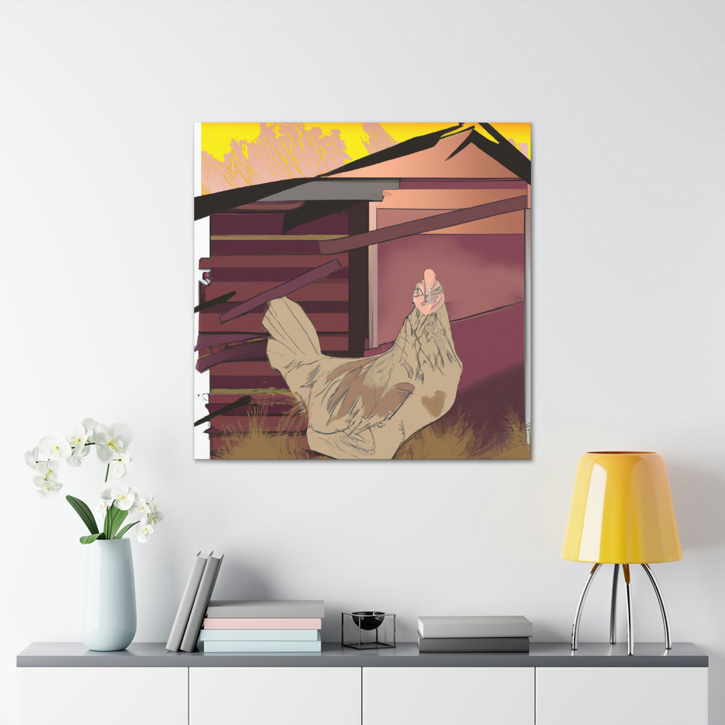 Hen in the City - Canvas