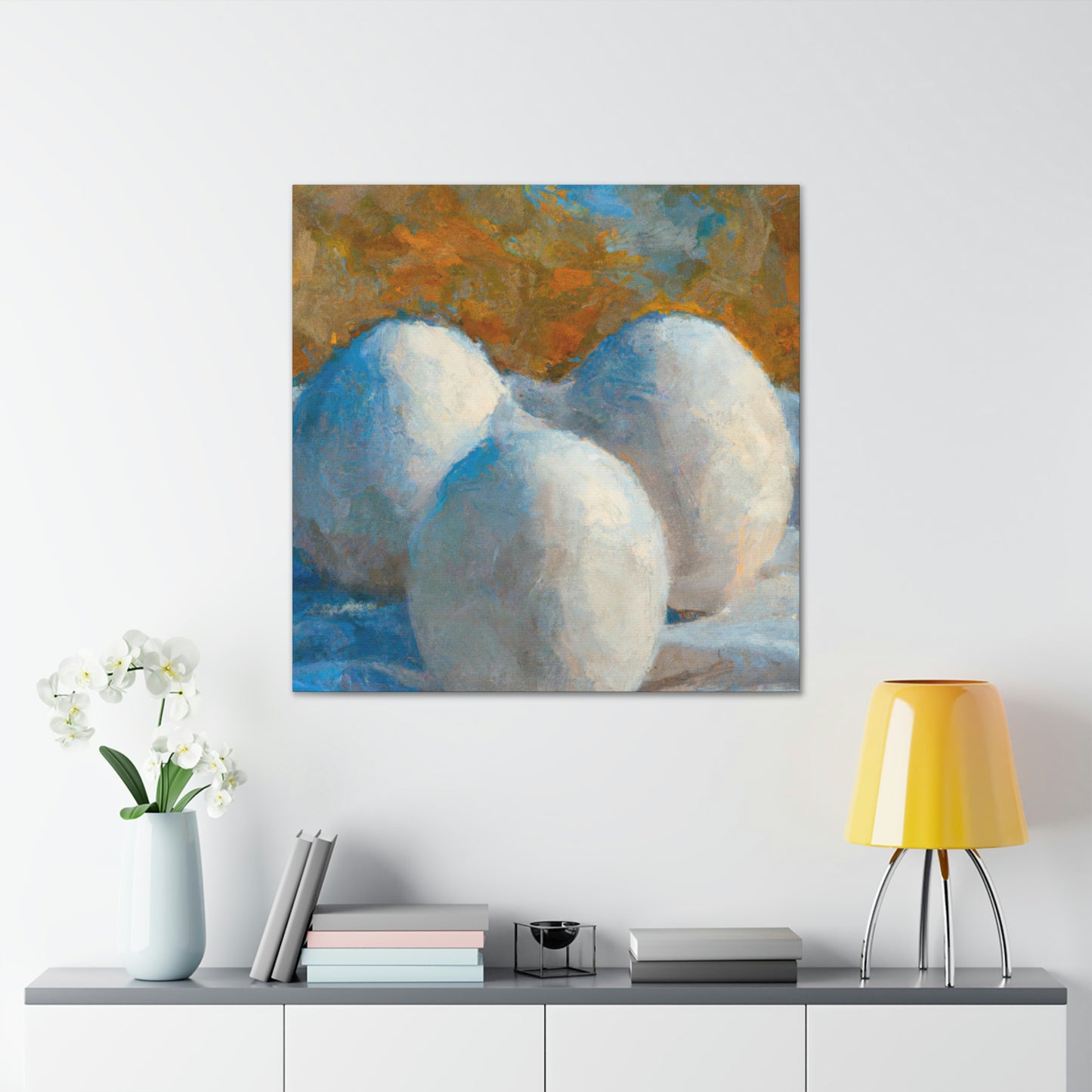 "Eggs in Celestial Bloom" - Canvas