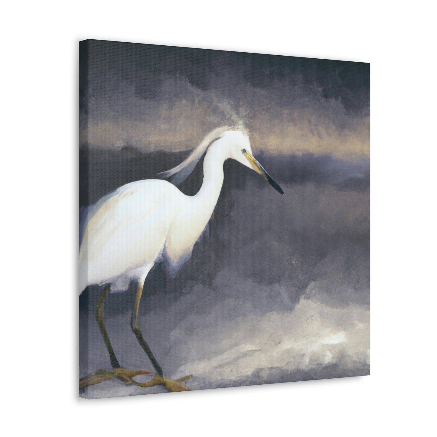 "Whiteness of Egret Winter" - Canvas