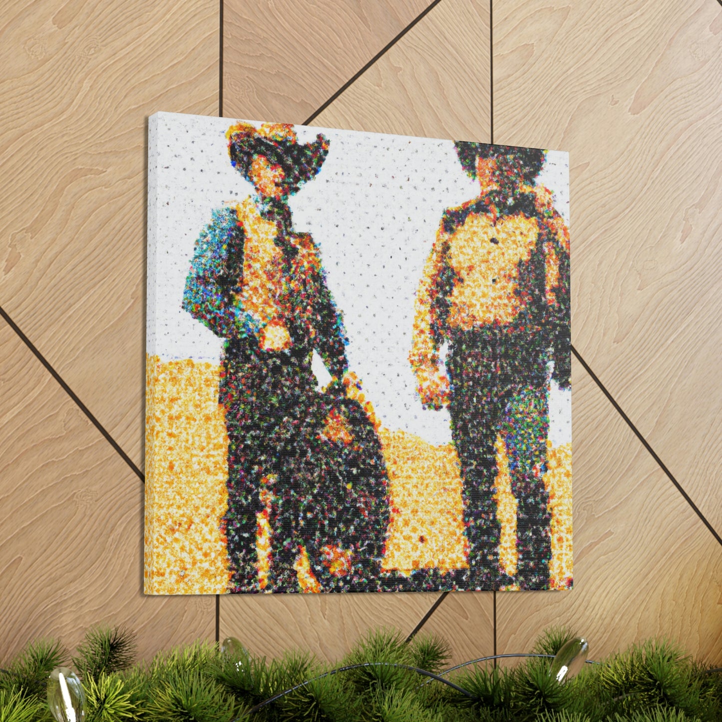 "Saloon: Pointillist Vision" - Canvas