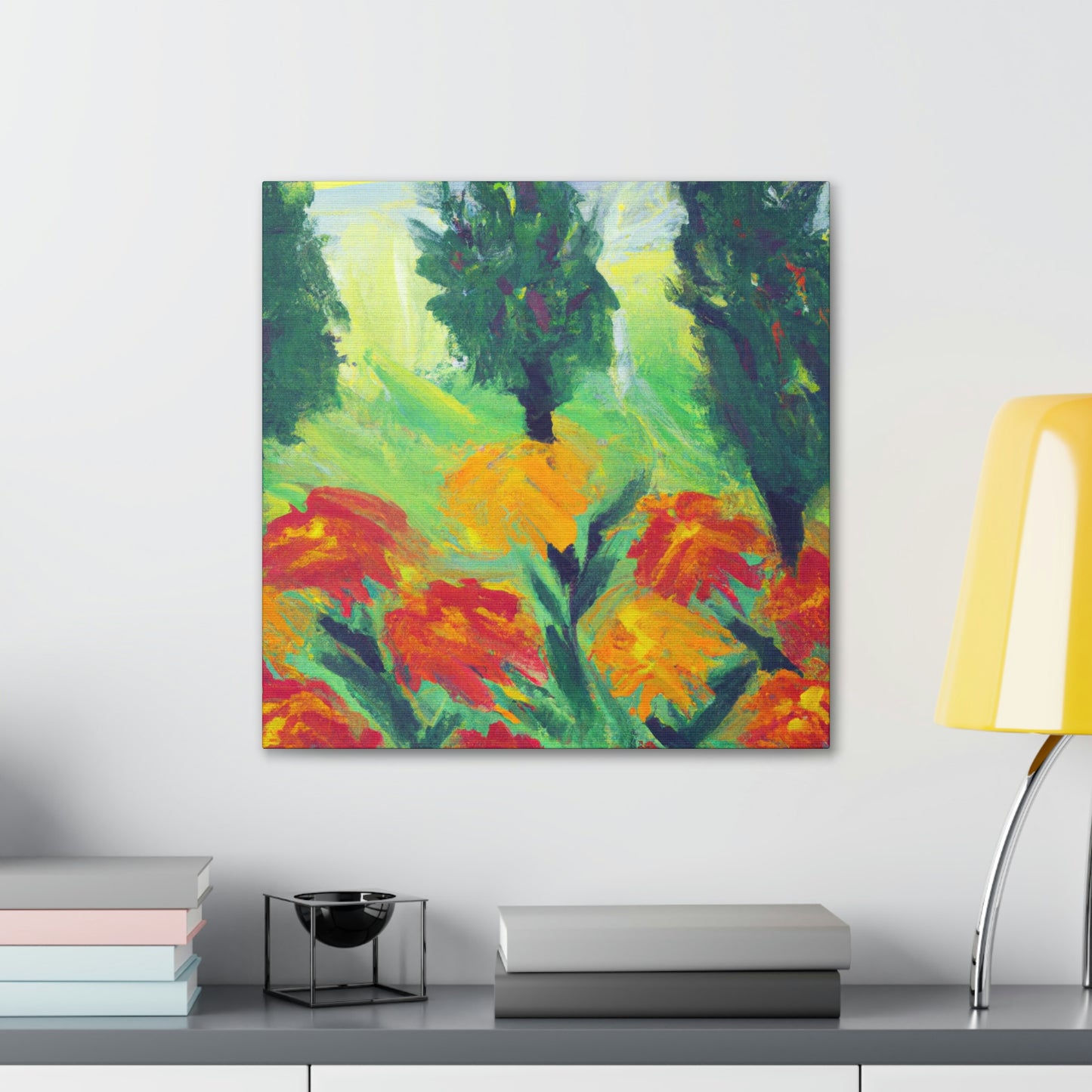 Marigolds in Expressionism - Canvas