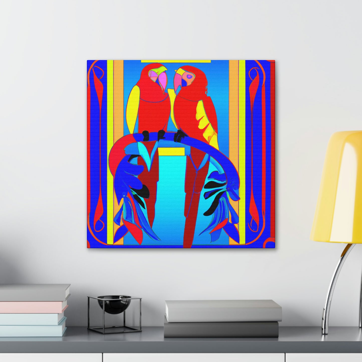 "Macaws of Metropolis" - Canvas