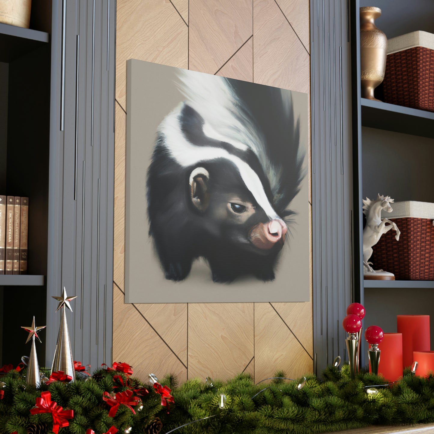 Skunks at Dusk. - Canvas