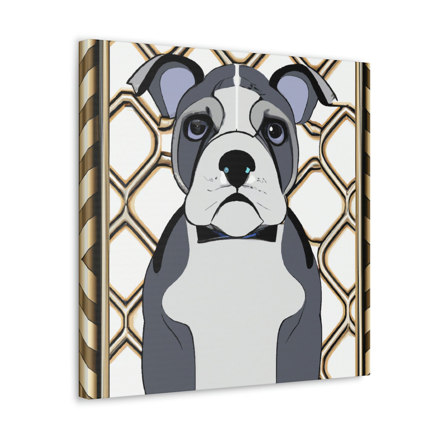 "Bulldog in Deco Style" - Canvas