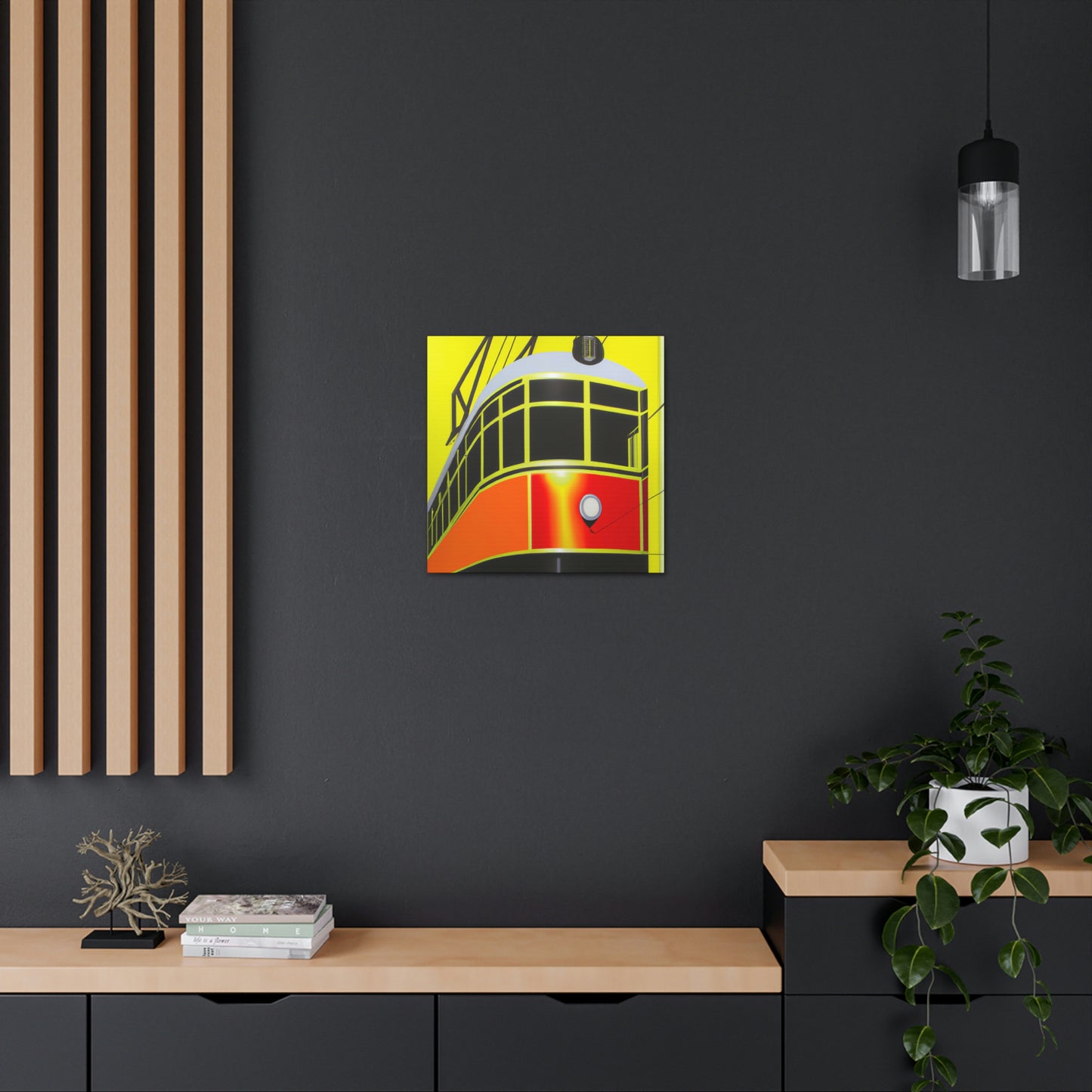 "Electric Tram Ablaze" - Canvas