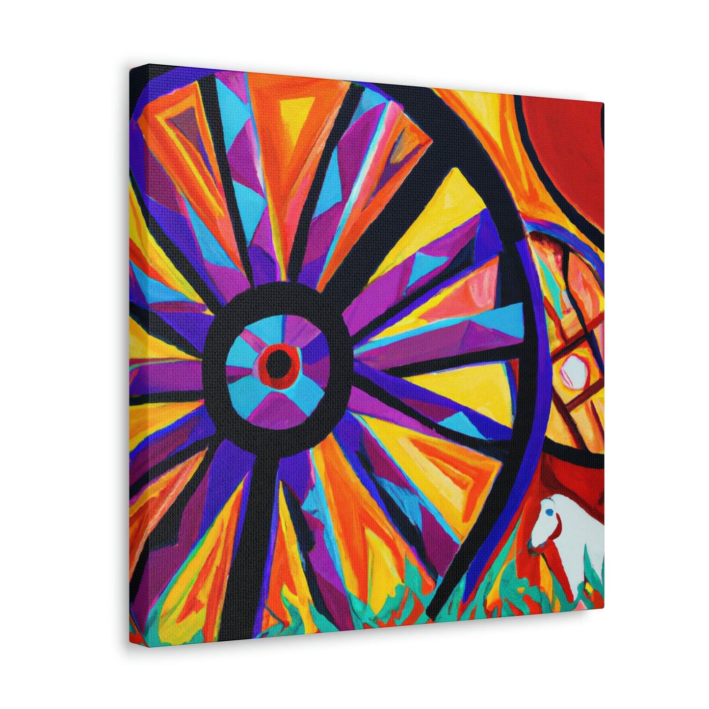 "Wagon Wheel Symphony" - Canvas