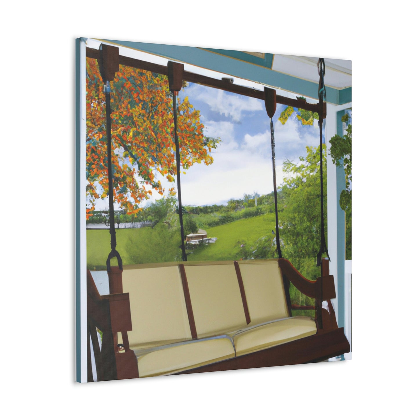 "Porch Swing in Bloom" - Canvas