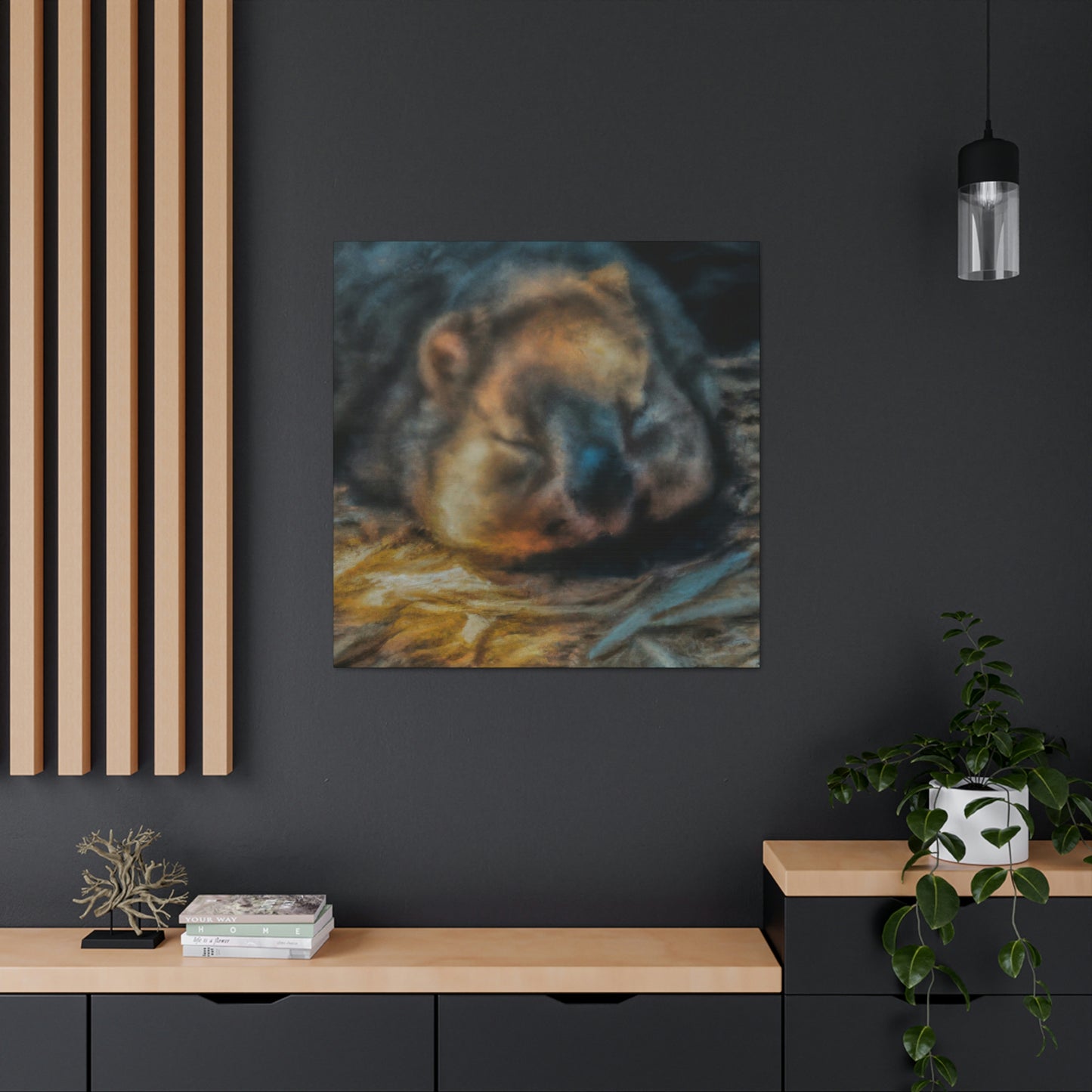 Wombat Abstract Nocturne - Canvas