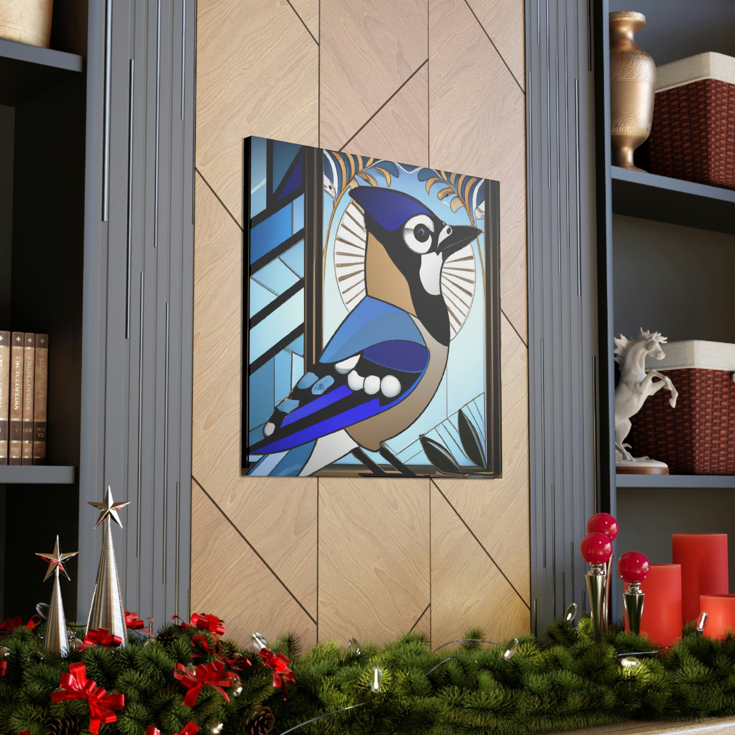 "Midnight Blue Jay Dream" - Canvas