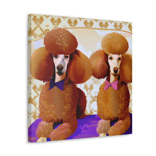 "Poodle in Art Deco" - Canvas