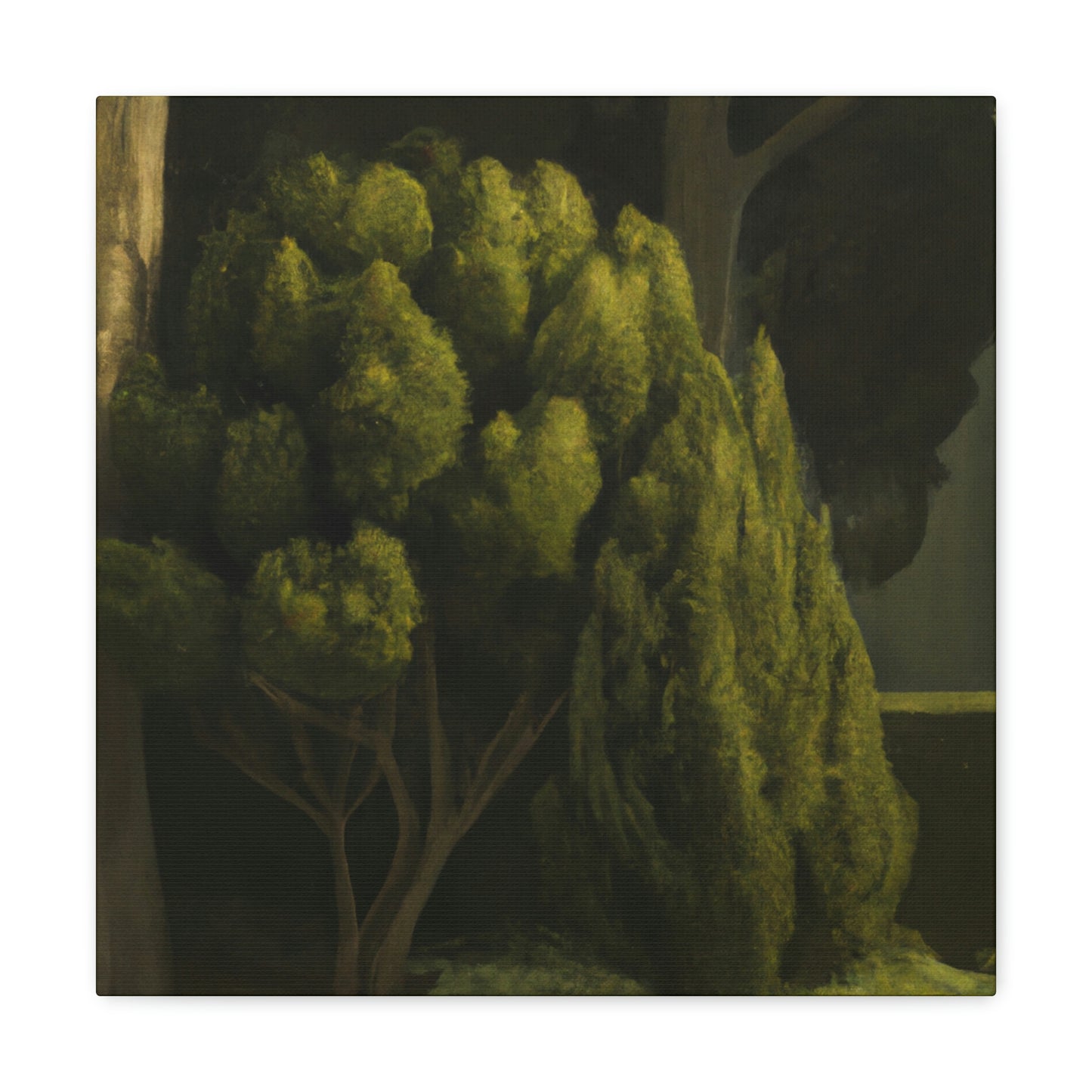 Cypress in Moonlight. - Canvas