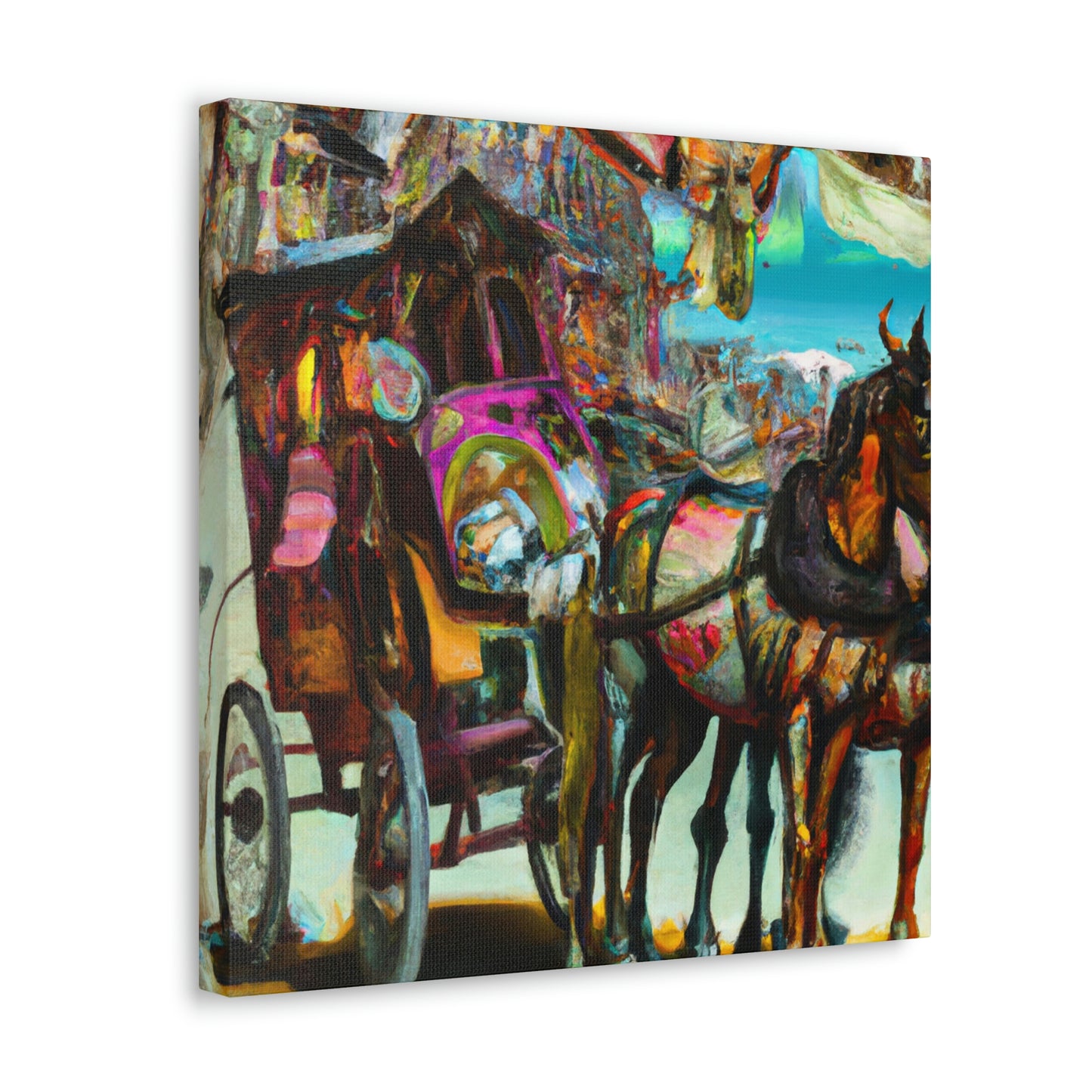 "Carriage on a Horse" - Canvas