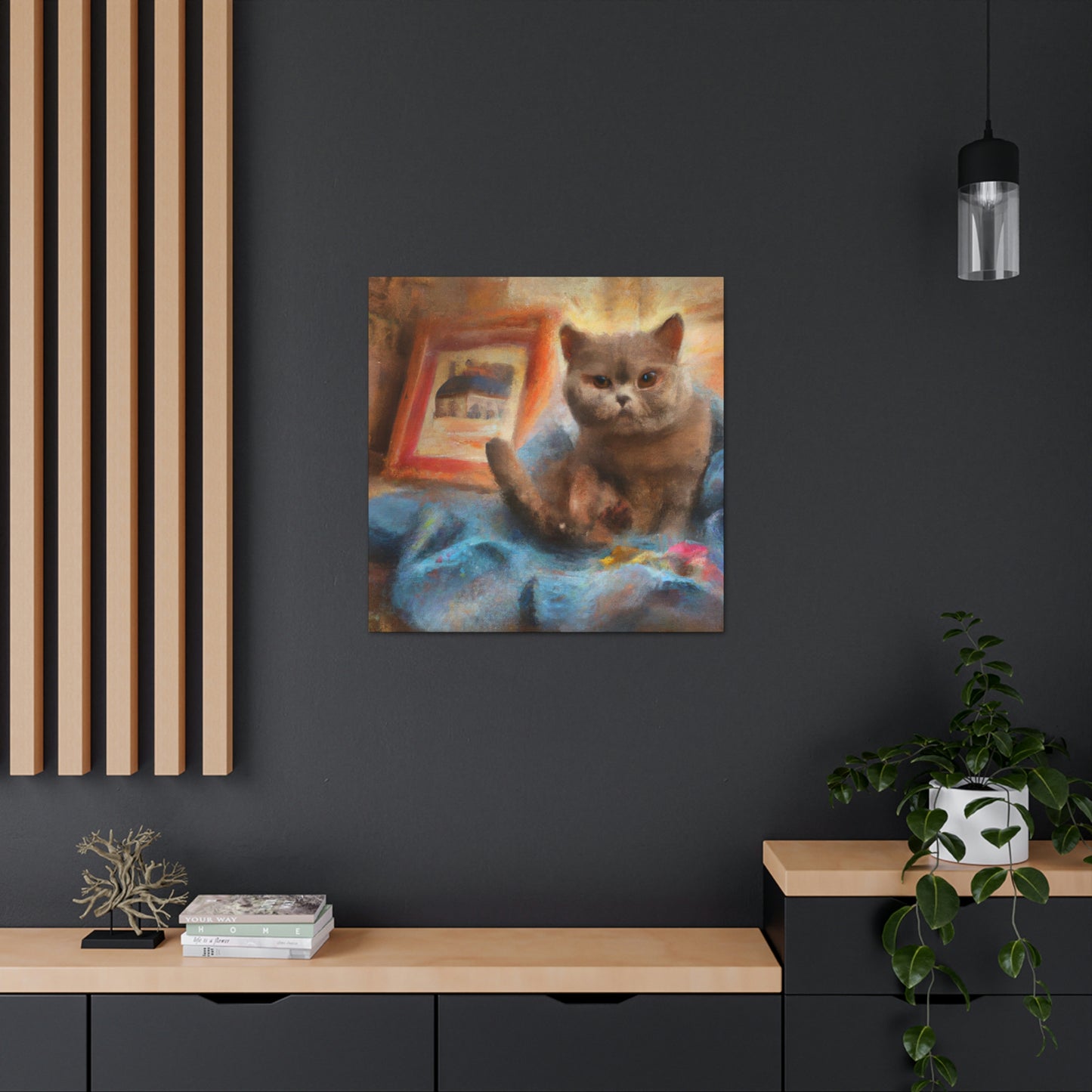 Feline Devotion Surreal - Canvas