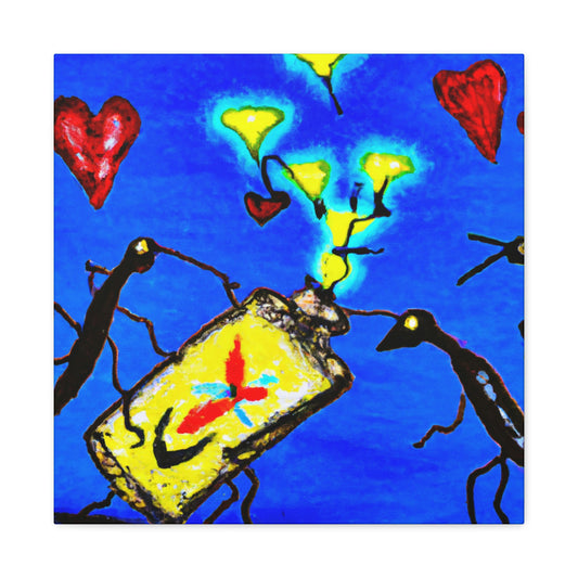 "Love Amidst Fireflies" - Canvas