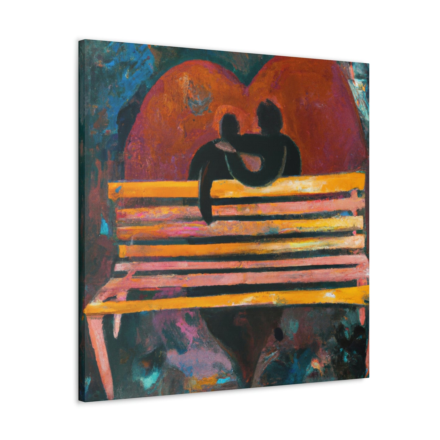 Love on a Bench - Canvas