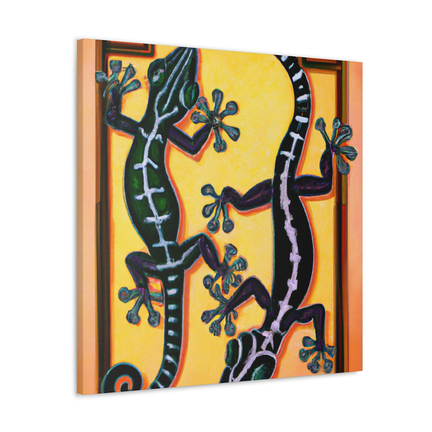 Geckos in Art Deco - Canvas