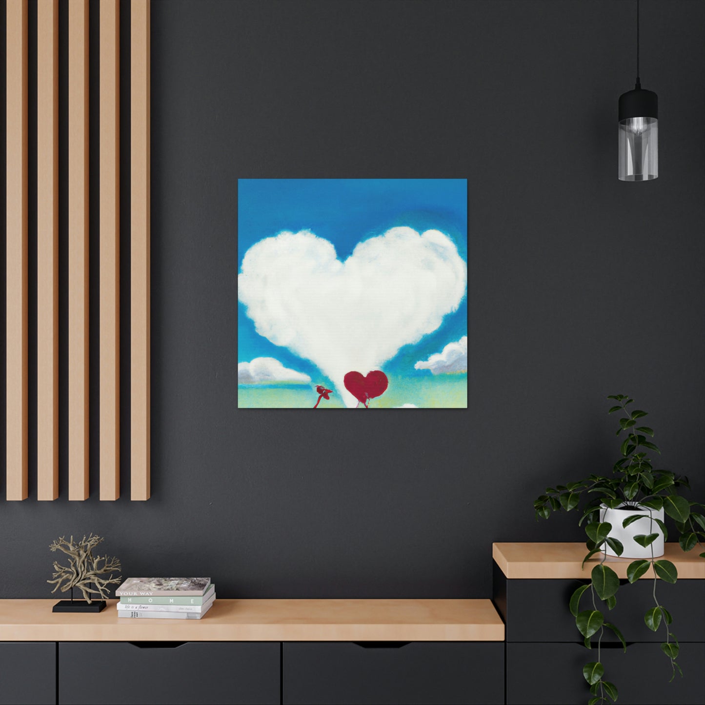 "Heart-Shaped Freedom Cloud" - Canvas