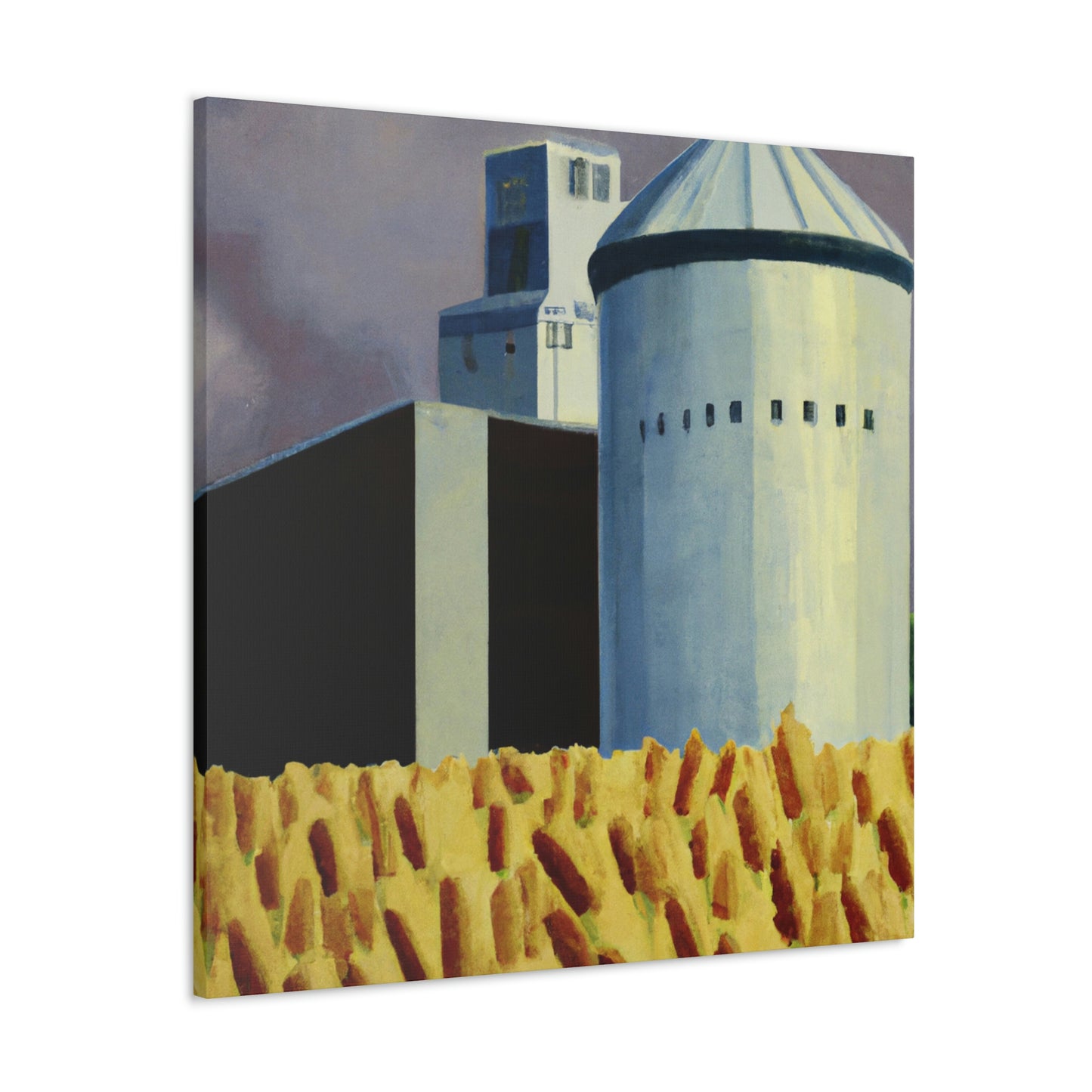 "Sunlit Gilded Silo" - Canvas