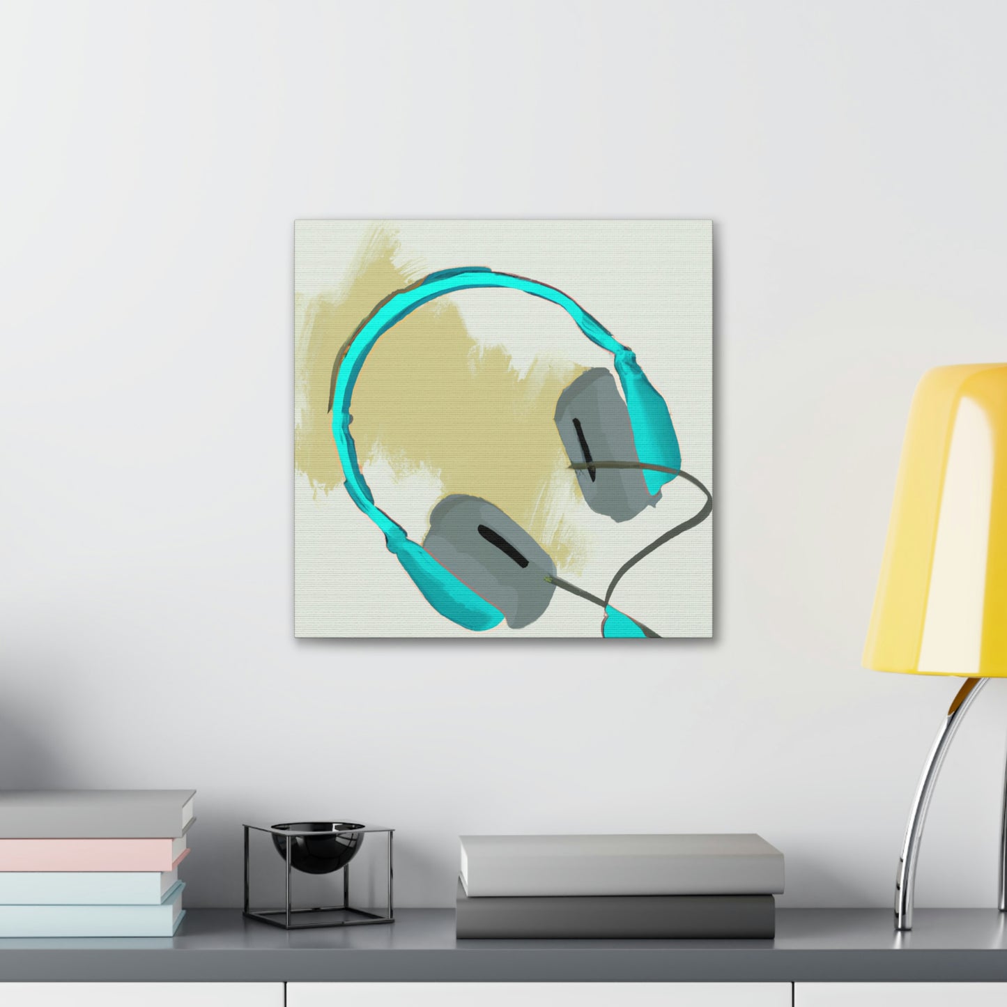 Headphones in Monochrome - Canvas