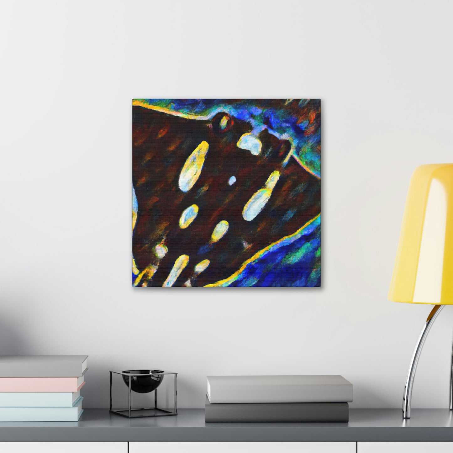 "Majestic Stingray Gliding" - Canvas